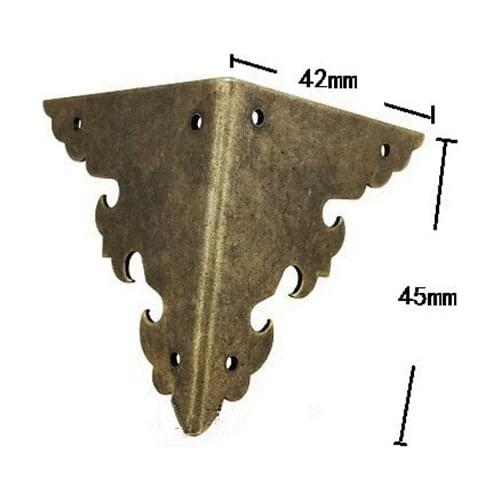 Wholesale Brass Triangle Corners,Gift Upscale Decorative,Sheet Copper Purses Gusset,Anceient Furniture Cover,42mm,20Pcs