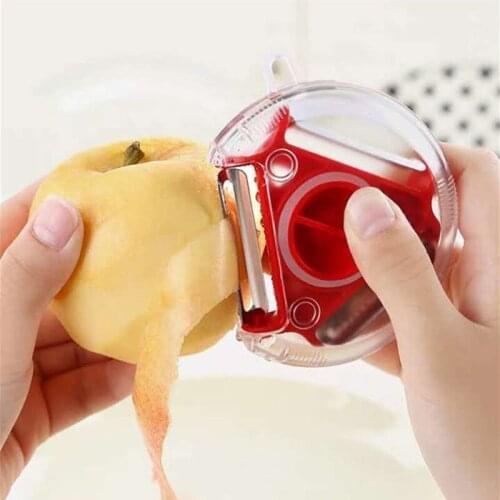 Potato Peeler 3 In 1 Rotary Vegetable Carrot Fruit Chipping French Cutter Rotary Hanging Round Planer Peeler And Cutter