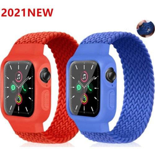 Braided Solo Loop For Apple Watch band 44mm 40mm 42mm 38mm Fabric Nylon Elastic Belt Bracelet iWatch Series 3 4 5 SE 6 Strap