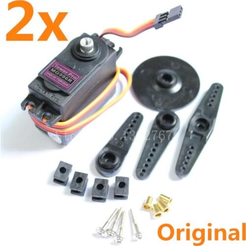 2pcs Genuine Towerpro MG996R Servo Digital High Torque Metal Gear 55g For JR Robot Car RC Helicopter RC Plane RC Airplane