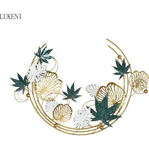 Nordic Style Living Room Hanging Decoration Background Pendant Porch Aisle Three-dimensional Metal Wrought Iron Wall Decoration