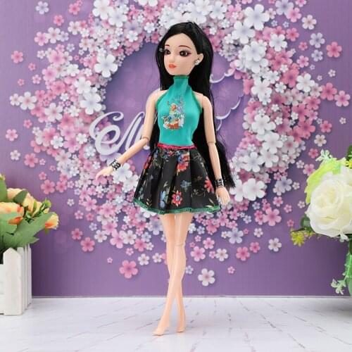 Popular Dolls Clothes Garment Outfits Elegant Dress Minikirt For 29cm Doll Accessory Green