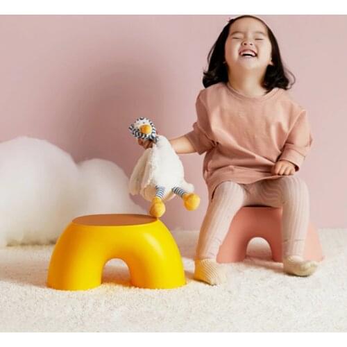 Simple Semi-ring Rainbow Small Bench Home Indoor Chair Children Stool Footboard Furniture Stool Toy Sofa Kids Bedroom Interior