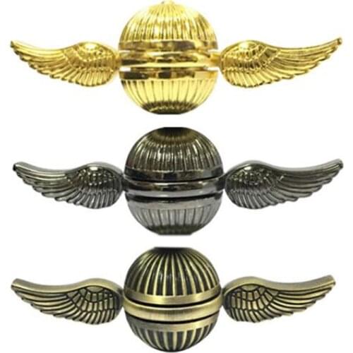 Retro Metal Golden Angel Wing Cupid Color Snitch Fidget Hand Spinner For Autism ADHD Children Adult Relieve Stress Finger Toys