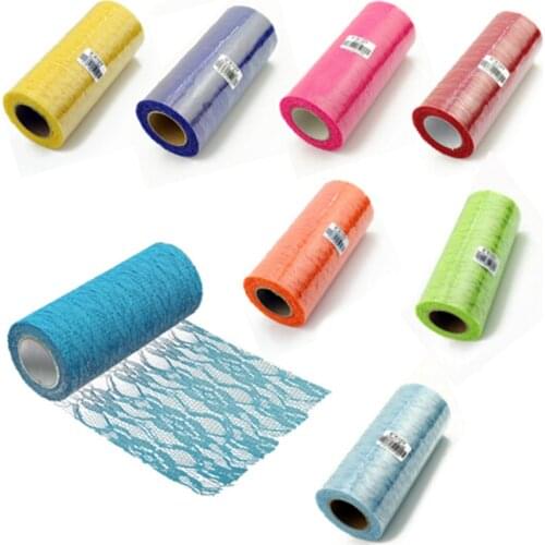 15cm x10yard Organza Roll Ribbon Fabric Sheer Gauze wide long for Home Garden Wedding Party Decoration 7LS13