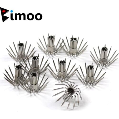 Bimoo 50pcs Squid Jig Hook Single Hooks 14 Needles Size #2 #2.5 #3 #3.5 #4 Shrimp Lure DIY Egi Fishing Hooks Spares