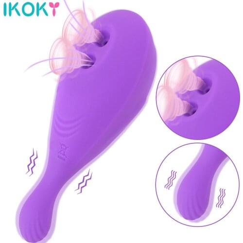 Double Suction Vibrators Clitoris Stimulator G-spot Vibrating Dildo Sex Toys for Women Whale Shape 8 Vibration 5 sucking