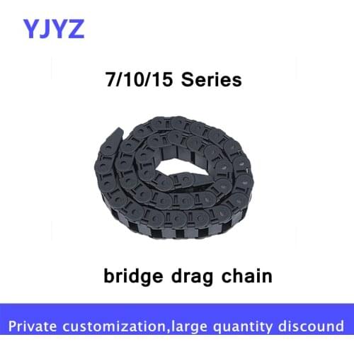 Series7/10/15 Free shipping L1000mm Cable Drag Chain Wire Carrier with end connectors for CNC Router Machine Tools 1/2/4pcs