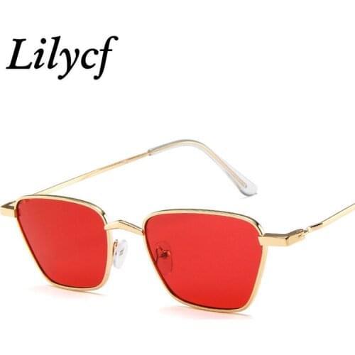 New Retro Square Sunglasses Metal Small Frame Diamond 2021 Ocean Lens Eyewear Womens Brand Designer Glasses