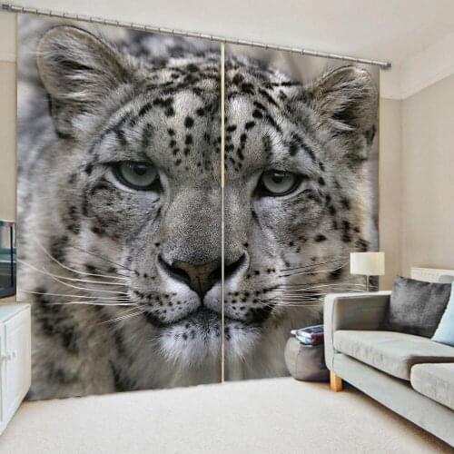 Morden grey tiger curtains 3D Window Curtain For Living Room office Bedroom 3d Decoration curtains