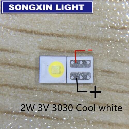 500PCS For FUNAI LED LCD Backlight TV Application EVERLIGHT LED Backlight Flip-Chip 2W 3V 3030 Cool white LCD Backlight for TV