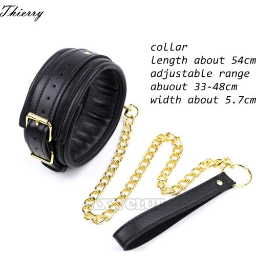 Thierry 3 kinds of superior quality collars for roleplay,Sex products for adult sex game, Fetish Bondage Restraints for couple
