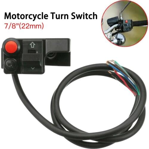 Universal 7/8" 22mm Motorcycle Handlebar MountPush Button Horn Beam Turn Switch