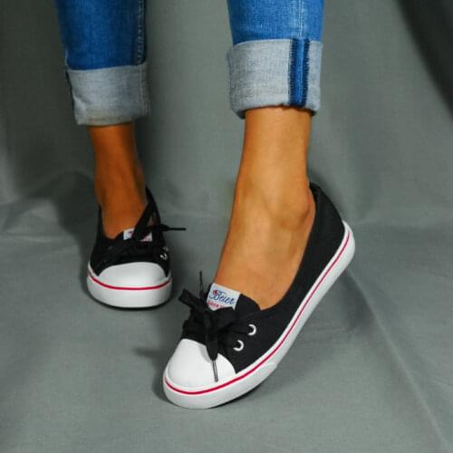 Woman Casual Slip On Sneakers Women Shallow Loafers 2020 Female Canvas Vulcanized Ladies Round Toe Flats Womens Footwear