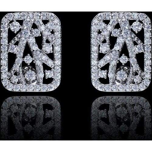 YAN MEI Austrian CZ Fashion Brand Stud Earrings Vintage Summer Style Ear Cuff Jewelry For Women Wholesale GLE4633