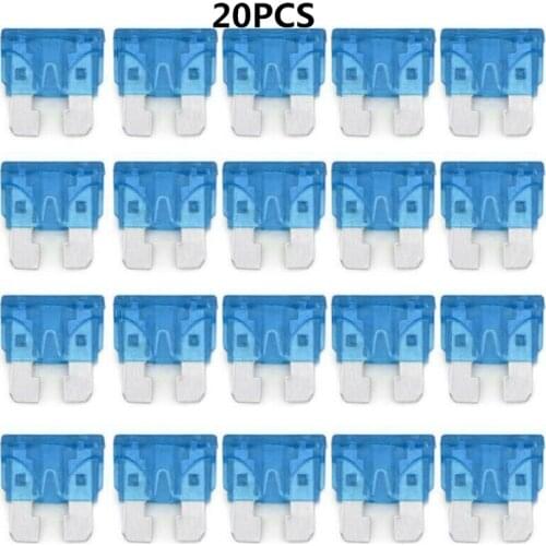 20pcs 15A 15AMP Medium Blade Fuse for Car/RV/Boat/Truck/Motorcycle ATO/ATC New Blue