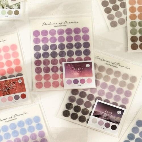 3 Sheets Natural Color Series Decorative Stationery Sticker Scrapbooking DIY Note Paper Stickers Flakes Office Accessories