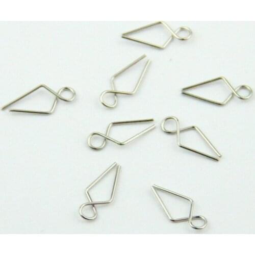 300pcs 7*18mm Silvery metal hooks beads connector for strand garland DIY chains metal steel accessories
