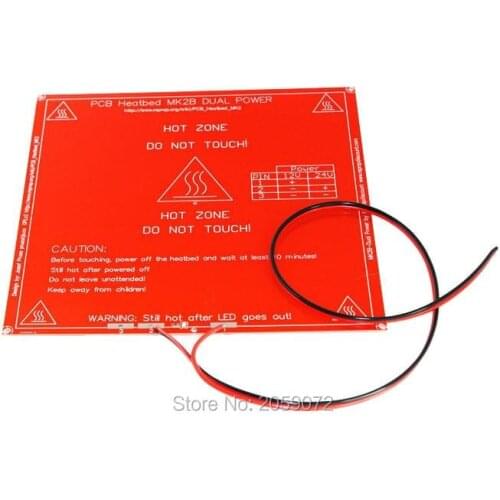 3D Printer PCB Heatbed Mk2b-214x214-cable Heated Bed Hot Plate for Prusa&Mendel. with power cable