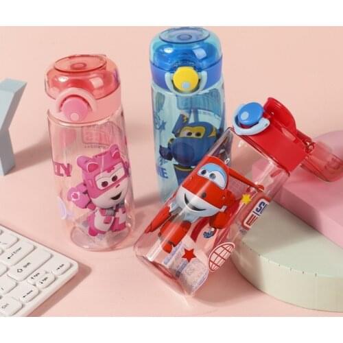 400ML Super Swing Plastic Cartoon Cute Water Bottle BPA Free Water Bottle Straight Drinking Cup Kids Water Bottle Kids Gifts