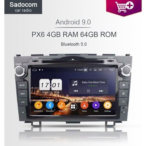 720P DSP PX6 2 din Android 9.0 4GB RAM 8 Core Car DVD Player For Honda CRV CR-V 2006-2011 GPS Glonass autoradio car radio