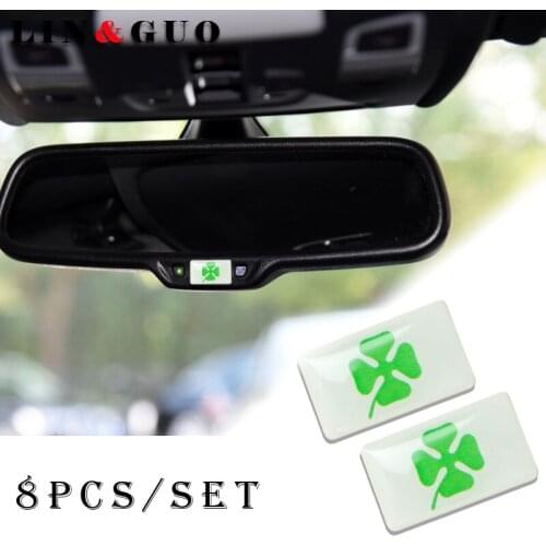 8pcs 3D Epoxy decoration for alfa romeo 159 147 156 giulietta Giulia Stelvio steering wheel window lift button car Accessories