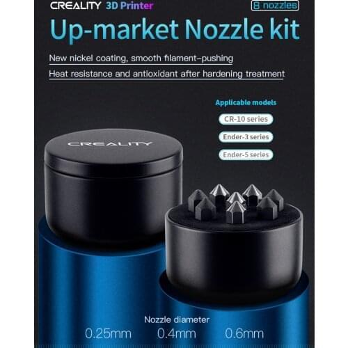 3D Printer Accessories CREALITY 3D Good Quality Hardened Steel High-end Nozzles 8 PCS/Set