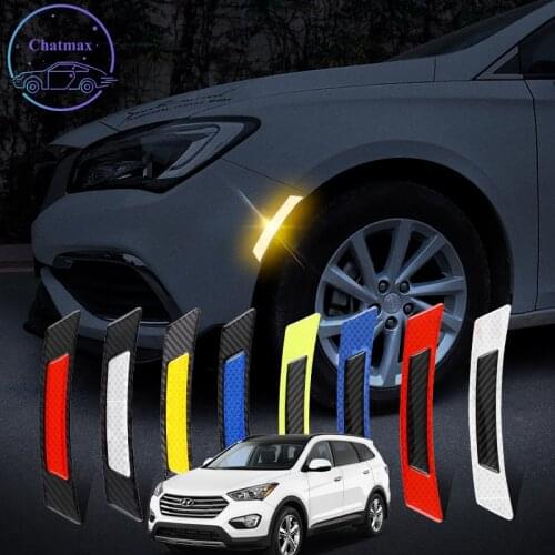 Car Anti-wear Strip Universal for Hyundai Series Auto Doors Carbon Fiber Reflective Stickers Wheel EyeBrow Luminous Trim