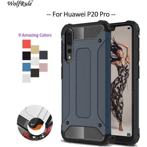 WolfRule For Cover Huawei P20 Pro Case Soft TPU & PC Armor Phone Case For Huawei P20 Pro Cover For Huawei P20 Plus Case 6.1