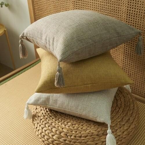 Tassels Decorative Cushion Cover 45x 45cm Modern Throw Pillow Case Handmade Home Decoration Pillowcase for Living Room Sofa Bed