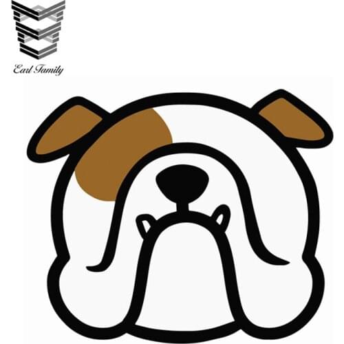 EARLFAMILY 12cm x 10cm English Bulldog Vinyl Decal Car Stickers Smooshface United Flat Face Breed Bias Bullylove Car Styling