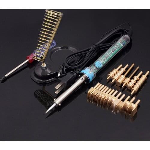 1 Sets Electric Brass Solder For Leather Soldering Iron Tip To Burn The Edge Press Edge Sealing Machine Line For Leather Craft