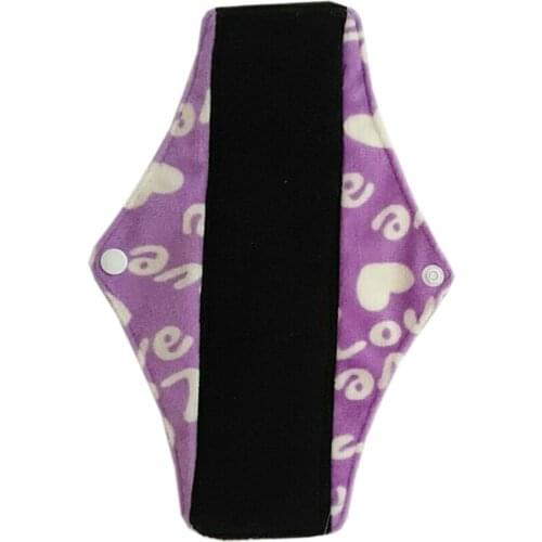 Hot sale!!big discount! 2017Popular Bamboo Mamas Cloth Printed Menstrual Pads Liners Washable 10pcs/lot