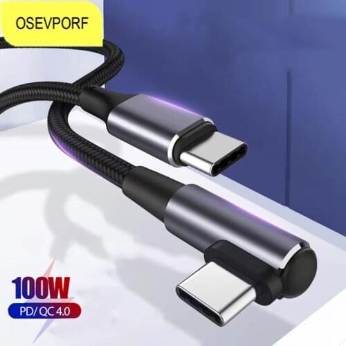 USB Type C To USB C 100W PD Quick Charging Cable Quick Charger 4.0 Cord PD Type-C Cable for Huawei P40 Samsung S20 Macbook Pro