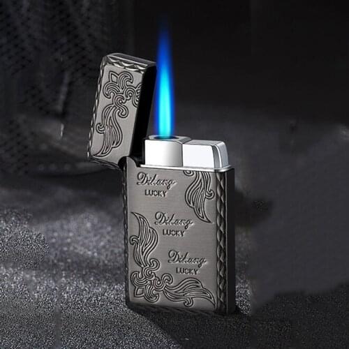 Cool Creative Dargon Straight Into Butane Gas Lighters Pattern Windproof Inflatable Lighter Gadgets for Men Cigarette Lighter