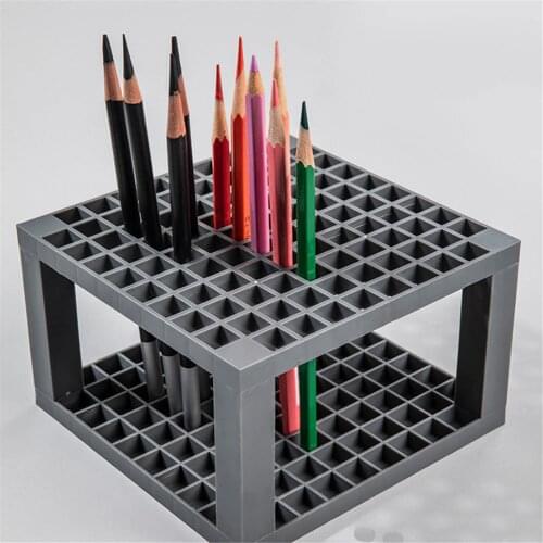 96 Hole Grid Square Pen Holder Watercolor Oil Painting Plastic Pen Holder Detachable Art Office Supplies Student Accessories
