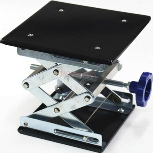 Laboratory small lifting platform 18x18 / 15x15cm manual metal alcohol lamp lifting platform physical chemistry biology teaching