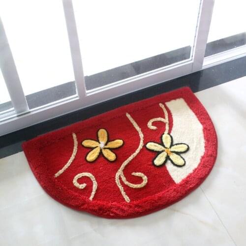 Cartoon Childrens Bedroom Bedside Rug Bathroom Water Absorbent Mat Non-Slip Cartoon Semicircle Tiger Sculpt Carpet