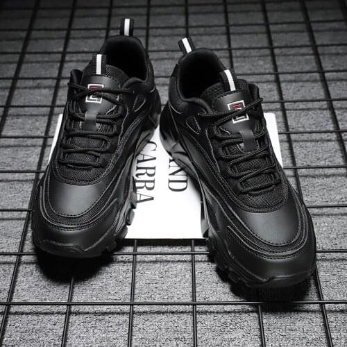 Mens shoes autumn 2020 new Korean style trend all-match casual shoes thick-soled old shoes off white shoes sneakers men
