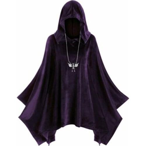 Cosplay Cloak Bat Cloak Gold Velvet Long Grim Reaper Cloak Halloween Zombie Cloak Coat for Kids Adult Halloween Costume 2021