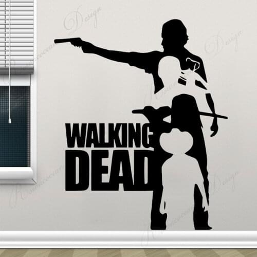The Walking Dead Pattern Wall Sticker Vinyl Home Decor For Living Room Boys Bedroom Teens Dorm Decals Wall Removable Mural 4159
