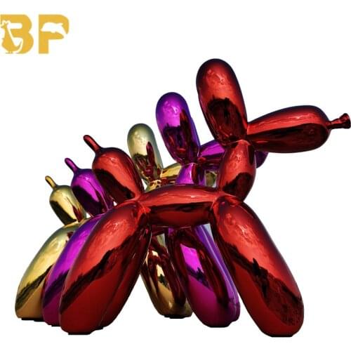 Limited Edition JK Balloon Dog Plating Balloon dog Statue Home Ornaments Resin Colours Metallic Plating Craft Xmas Gift