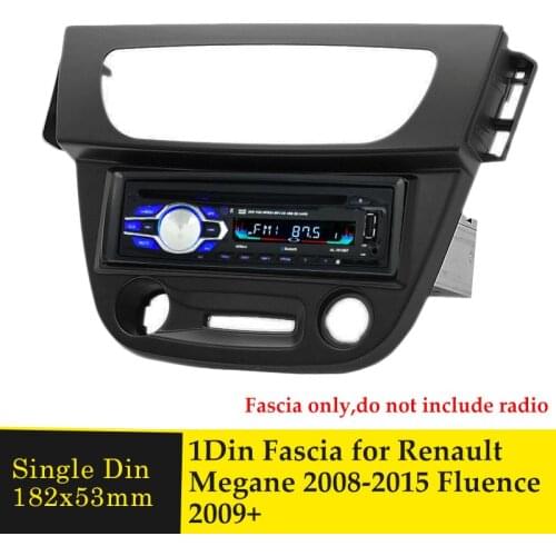 One Din Radio Fascia for RENAULT Megane 2008-2015 Fluence 2009+ Stereo Car Fascias DVD Player Frame CD Trim Installation Bezel