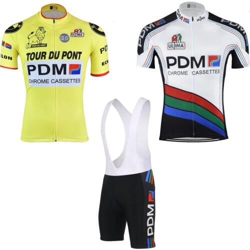 PDM cycling jersey men short sleeve bib shorts jersey set GEL Pad bike wear cycling clothing MTB ropa Ciclismo short set