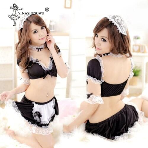 Babydoll Dress Maid Cosplay Sexy Maid Lingerie Cosplay French Maid Servant Costume Sexy Costume Lace Erotic Lingerie Role play