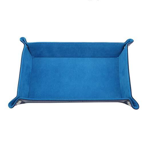 Foldable Valet Tray Faux Leather Tray Holder Dice Box Bedside Tray Phone Coins Cash Keys Watches Trinkets Storage Sundries Tray