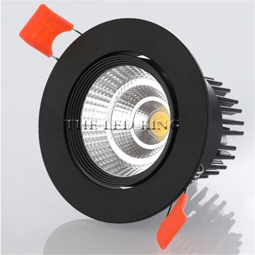Dimmable LED Downlight black Aluminum led downlight 30W 5W 9W 12W 15W 18W AC220V 240V Round Recessed LED Spot Lighting