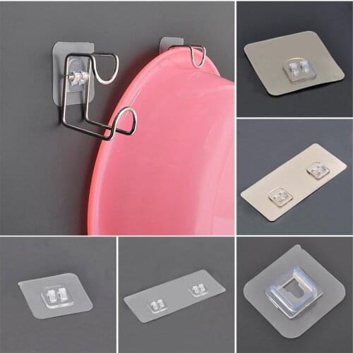 1Pcs Transparent Strong Self Adhesive Door Wall Hangers Hooks Suction Heavy Load Rack Cup Sucker for Kitchen Bathroom tools