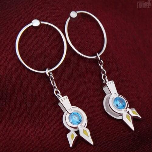 Anime NO GAME NO LIFE Schwi Dola Earring 925 Sterling Silver Ear Clip Cosplay Costume Props Fashion Jewelry Xmas Gift