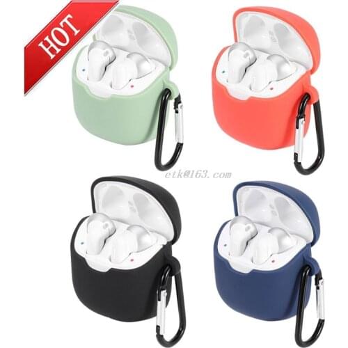 Clamshell Opening Flexible Silicone Comprehensive Protective Case Full Cover for JBL Tune 220TWS/T120TWS Wireless Bluetooth